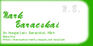 mark baracskai business card
