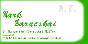 mark baracskai business card